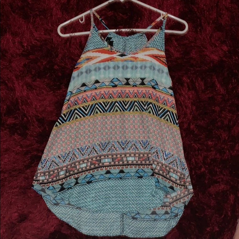 Abstract Spaghetti Strap Tank Top